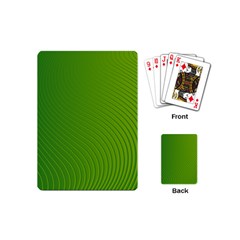 Green Wave Waves Line Playing Cards (mini) 