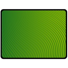 Green Wave Waves Line Double Sided Fleece Blanket (large) 