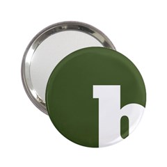 Square Alphabet Green White Sign 2.25  Handbag Mirrors