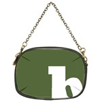 Square Alphabet Green White Sign Chain Purses (Two Sides)  Back
