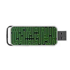 Pipes Green Light Circle Portable Usb Flash (two Sides)