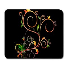 Flowers Neon Color Large Mousepads by Simbadda