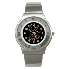 Flowers Neon Color Stainless Steel Watch by Simbadda