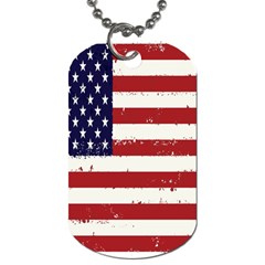 Flag United States United States Of America Stripes Red White Dog Tag (one Side) by Simbadda