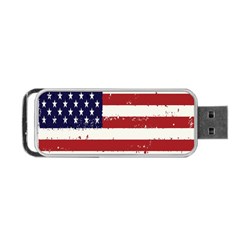 Flag United States United States Of America Stripes Red White Portable Usb Flash (one Side) by Simbadda