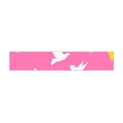 Spring Flower Floral Sunflower Bird Animals White Yellow Pink Blue Flano Scarf (mini)