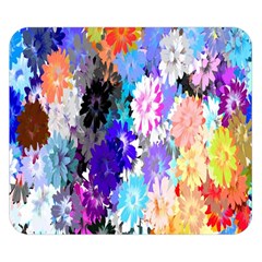 Flowers Colorful Drawing Oil Double Sided Flano Blanket (small) 
