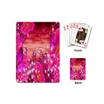 Flowers Neon Stars Glow Pink Sakura Gerberas Sparkle Shine Daisies Bright Gerbera Butterflies Sunris Playing Cards (Mini)  Back