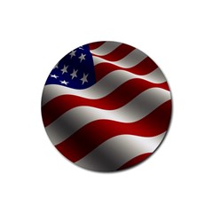 Flag United States Stars Stripes Symbol Rubber Coaster (round) 