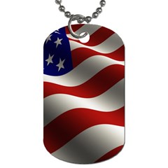 Flag United States Stars Stripes Symbol Dog Tag (one Side) by Simbadda