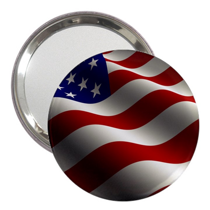 Flag United States Stars Stripes Symbol 3  Handbag Mirrors