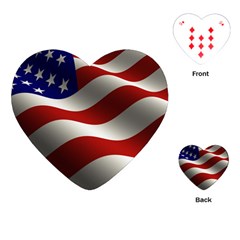 Flag United States Stars Stripes Symbol Playing Cards (heart)  by Simbadda