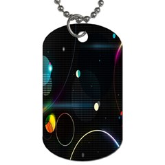 Glare Light Luster Circles Shapes Dog Tag (two Sides) by Simbadda