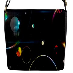 Glare Light Luster Circles Shapes Flap Messenger Bag (s) by Simbadda