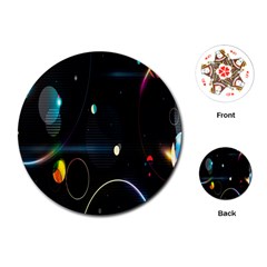 Glare Light Luster Circles Shapes Playing Cards (round)  by Simbadda