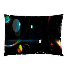 Glare Light Luster Circles Shapes Pillow Case by Simbadda