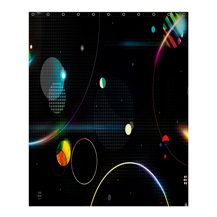 Glare Light Luster Circles Shapes Shower Curtain 60  x 72  (Medium) 