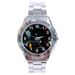 Glare Light Luster Circles Shapes Stainless Steel Analogue Watch by Simbadda