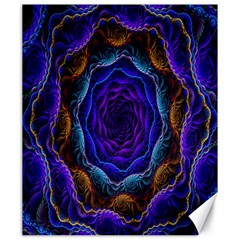 Flowers Dive Neon Light Patterns Canvas 20  X 24   by Simbadda