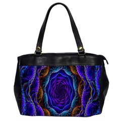 Flowers Dive Neon Light Patterns Office Handbags (2 Sides)  by Simbadda