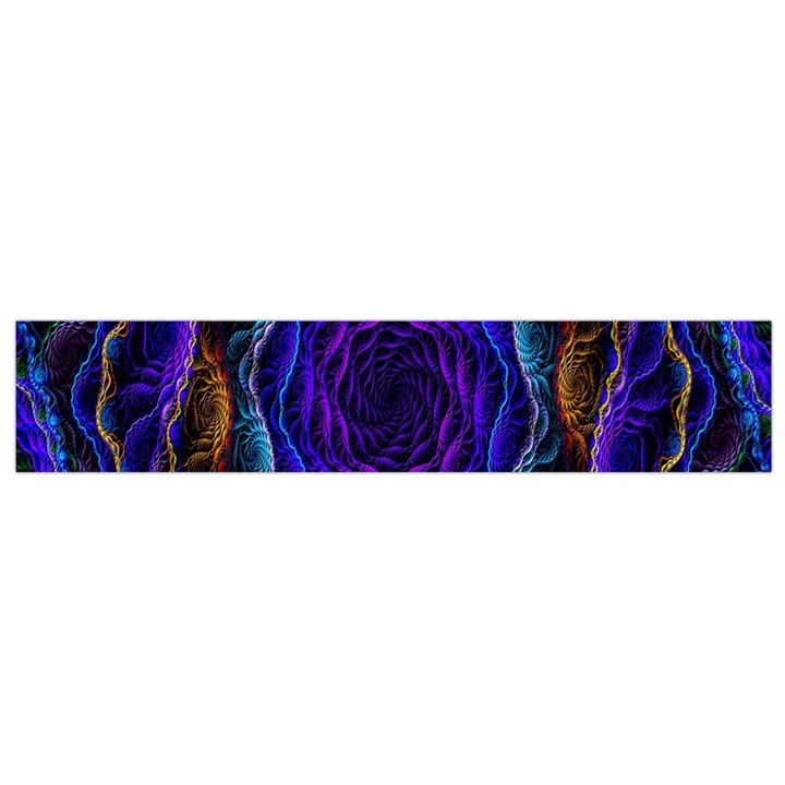 Flowers Dive Neon Light Patterns Flano Scarf (Small)