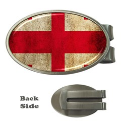 Georgia Flag Mud Texture Pattern Symbol Surface Money Clips (oval)  by Simbadda