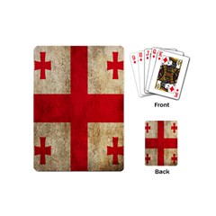 Georgia Flag Mud Texture Pattern Symbol Surface Playing Cards (mini)  by Simbadda