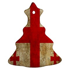 Georgia Flag Mud Texture Pattern Symbol Surface Ornament (christmas Tree)  by Simbadda