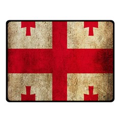 Georgia Flag Mud Texture Pattern Symbol Surface Double Sided Fleece Blanket (small)  by Simbadda