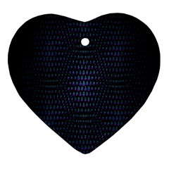 Hexagonal White Dark Mesh Heart Ornament (two Sides) by Simbadda