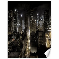 New York United States Of America Night Top View Canvas 12  x 16  