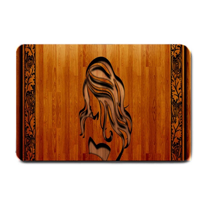 Pattern Shape Wood Background Texture Small Doormat 