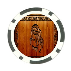 Pattern Shape Wood Background Texture Poker Chip Card Guard by Simbadda