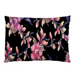 Neon Flowers Black Background Pillow Case (Two Sides) Back