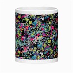 Neon Floral Print Silver Spandex Morph Mugs Center