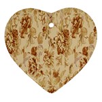 Patterns Flowers Petals Shape Background Ornament (Heart) Front