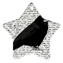 Black Raven  Ornament (star) by Valentinaart