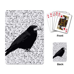 Black Raven  Playing Card by Valentinaart