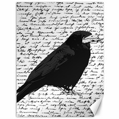 Black Raven  Canvas 36  X 48   by Valentinaart