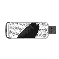 Black Raven  Portable Usb Flash (one Side) by Valentinaart