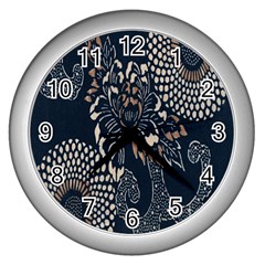 Patterns Dark Shape Surface Wall Clocks (silver) 