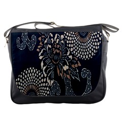 Patterns Dark Shape Surface Messenger Bags by Simbadda