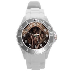 Patterns Dive Background Round Plastic Sport Watch (l) by Simbadda
