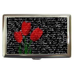 Red Tulips Cigarette Money Cases by Valentinaart