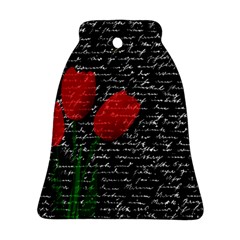 Red Tulips Bell Ornament (two Sides) by Valentinaart