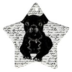 Cute bulldog Star Ornament (Two Sides) Front