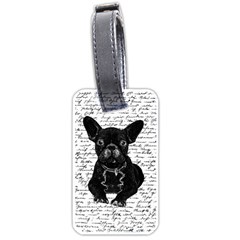 Cute Bulldog Luggage Tags (one Side)  by Valentinaart