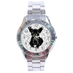 Cute bulldog Stainless Steel Analogue Watch Front