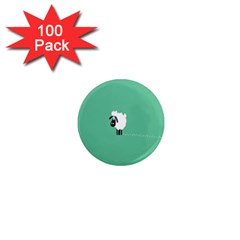 Sheep Trails Curly Minimalism 1  Mini Magnets (100 Pack)  by Simbadda