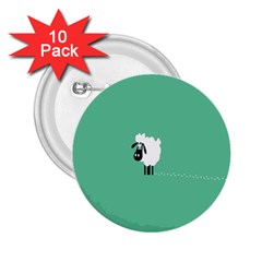 Sheep Trails Curly Minimalism 2 25  Buttons (10 Pack)  by Simbadda